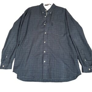 Columbia Mens Flannel Checkered Shirt Size‎ 2XL Long Sleeve Button Up Dark Green